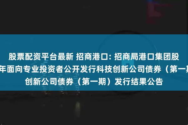 股票配资平台最新 招商港口: 招商局港口集团股份有限公司2025年面向专业投资者公开发行科技创新公司债券（第一期）发行结果公告